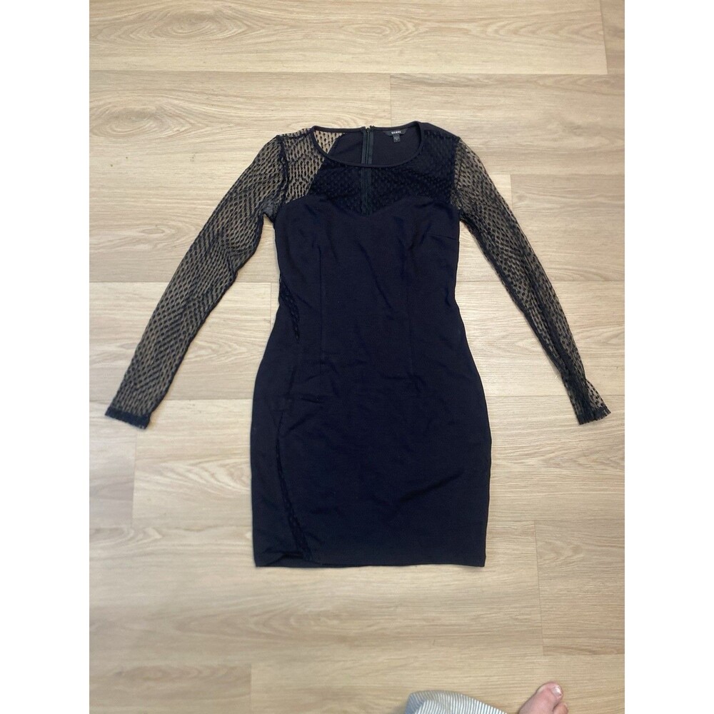 Guess Black Asymmetrical Club Dress Medium